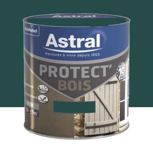 Astral Protect Bois Satin Vert Potager 0.5L
