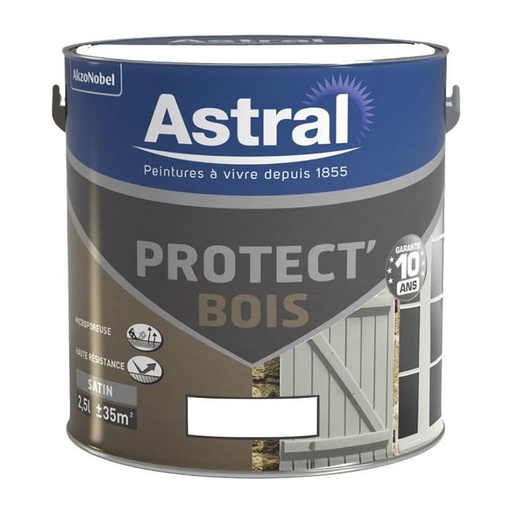 Astral Protect Bois Satin Blanc   2.5L