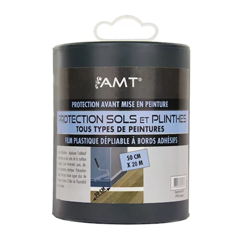 [AMT-RO29] Film Plastique Dépliable de Protection à Bords Adhésifs Sols et Plinthes AMT - 50cmx20m (RO29)