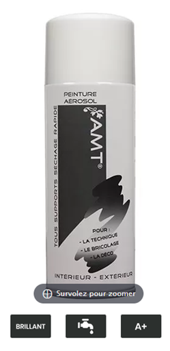[AMT-BPA04] Peinture Aérosol AMT Blanc Brillant (BPA04)