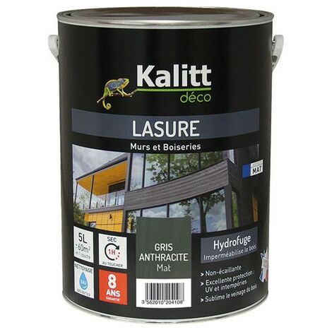 Kalitt Deco Lasure 5ans Anthracite 5L