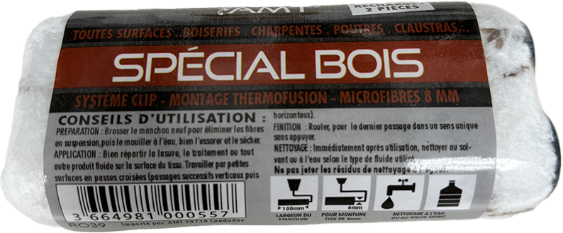 [AMT-RO39] AMT Recharge manchon Spécial Bois 2 pièces - 100 mm (RO39)